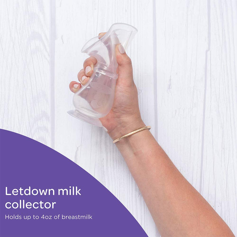 [Australia] - Lansinoh Breastmilk Collector Breastpump for Excess Breast Milk from Breastfeeding Mums BPA BPS Free 100% Silicone with Lid & Neck Strap, Transparent 