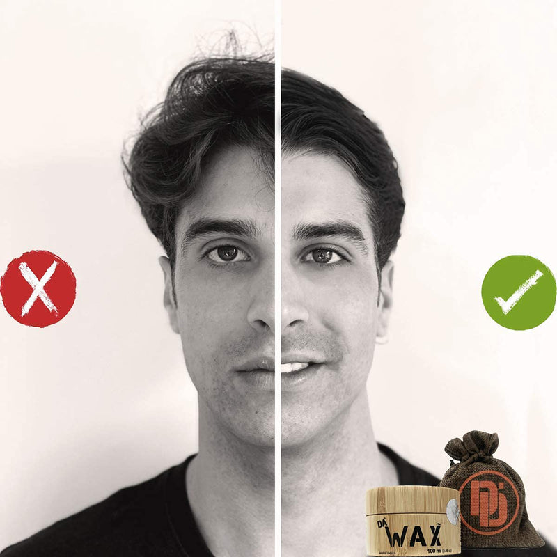[Australia] - Da'Dude Da'Wax, Hair Wax for Men, Strong-Hold Mens Hair Wax in Bamboo Tub & Gift Bag 