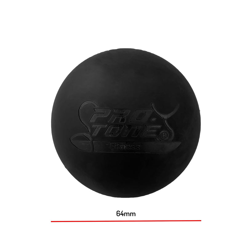 [Australia] - PROTONE Lacrosse Ball / Massage Ball for Trigger Point Massage / Rehab / Physiotherapy Black 