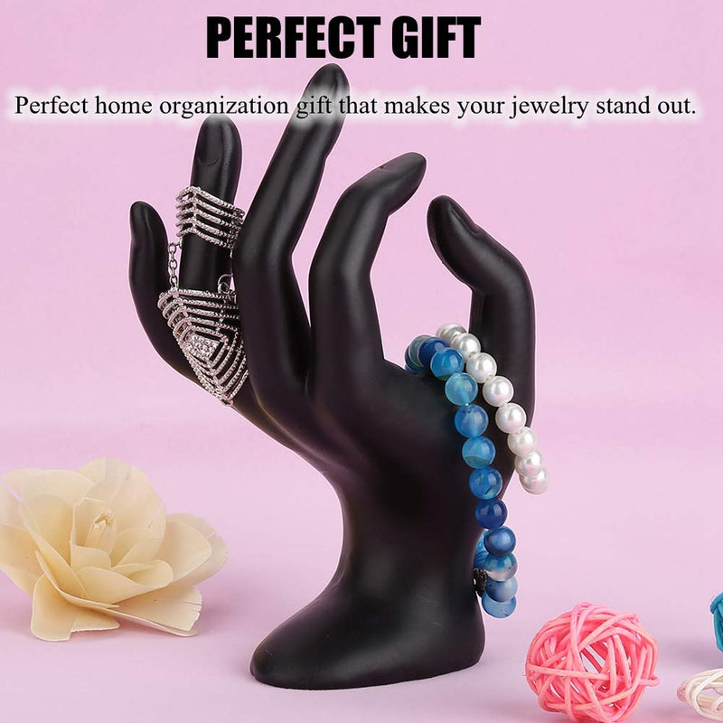 [Australia] - Earring Display Stand, Classic Bracelet Display Stand, Practical Beautiful Black Velvet Retail Store Home Flea Market(black, Resin) black, Resin 