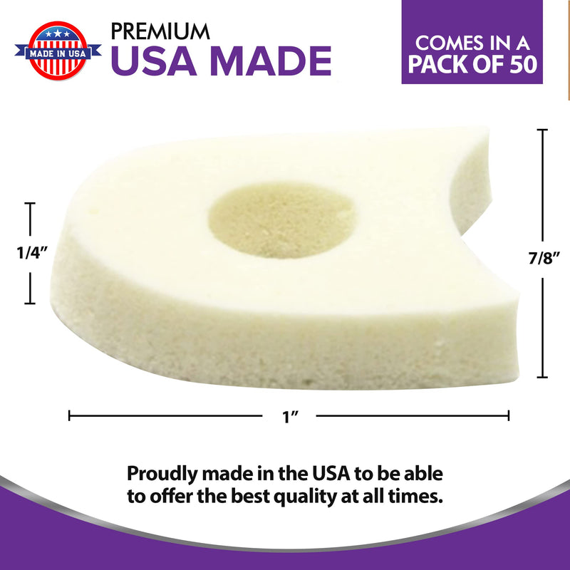 [Australia] - Premium Foam Toe Separators - Toe Spacers for Corn, Bilster, and Hammer Toe Relief - 1/4 Inch - Bulk Pack of 100 Toe Pads 100 Count (Pack of 1) 