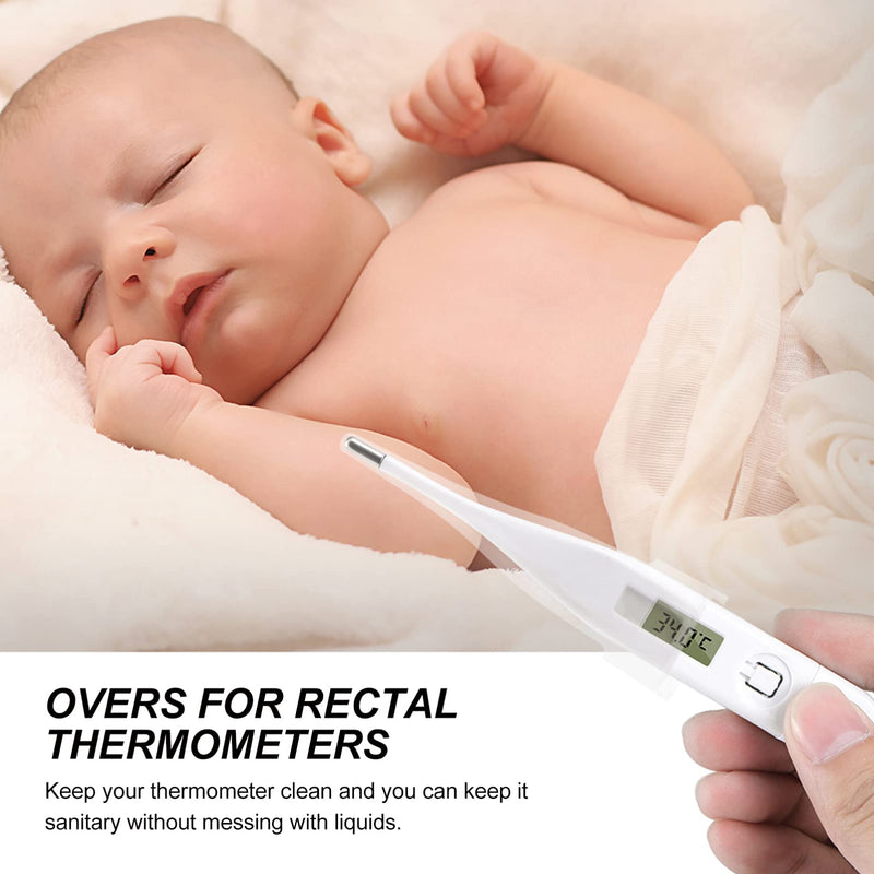 [Australia] - Baluue 100pcs Thermo- Meter Probe Covers Disposable Universal Digital Oral Rectal- Covers Refill Sleeve Replacement 