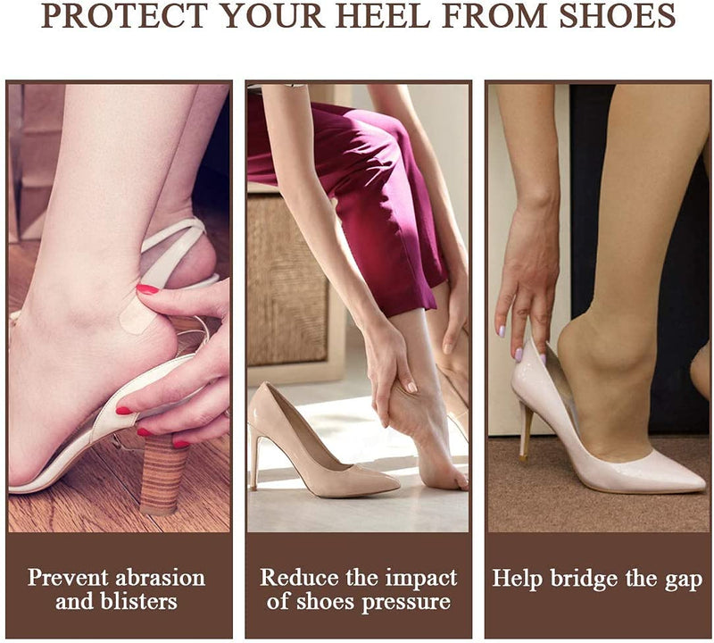 [Australia] - 6 Pairs Heel Cushion Pads Heel Grip Liner Heel Shoe Grips Liner Self Adhesive Shoe Insoles Foot Care Protector Heel Shoe Grips Line for Women Men - Black 