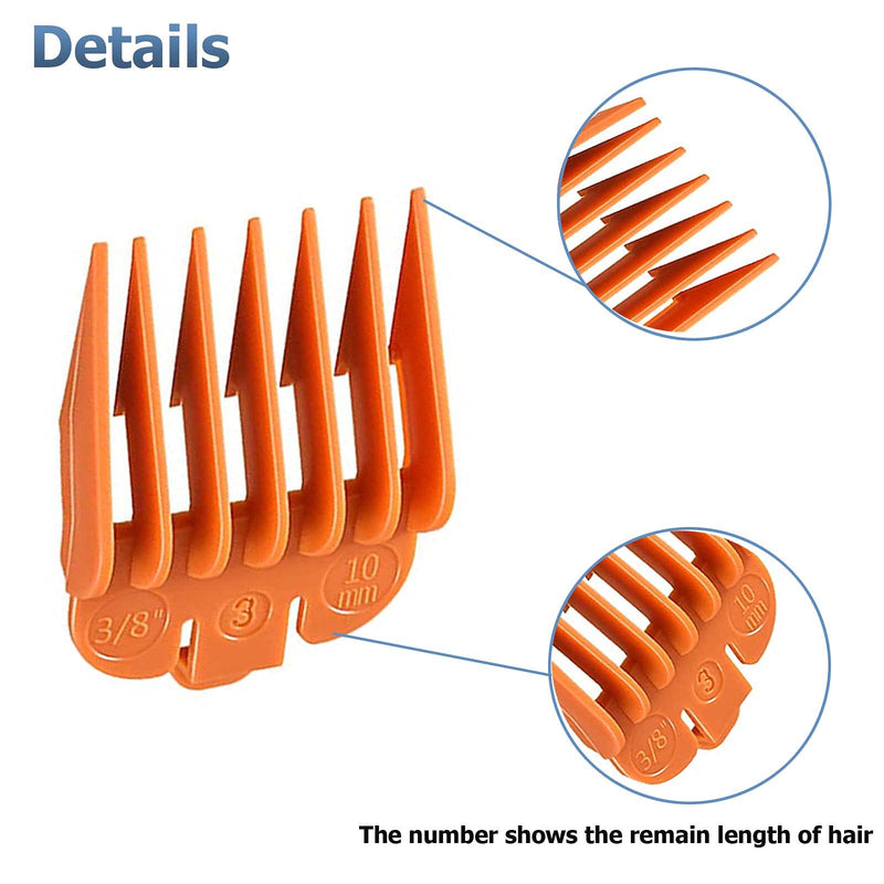 [Australia] - Hair Clipper Guards Combs,8PCS Professional Hair Clipper Guide Combs,Replacement for Most Clippers Trimmers and Spares Haircut Accesorries Lengths from 1/8" to 1" (3-25mm) 