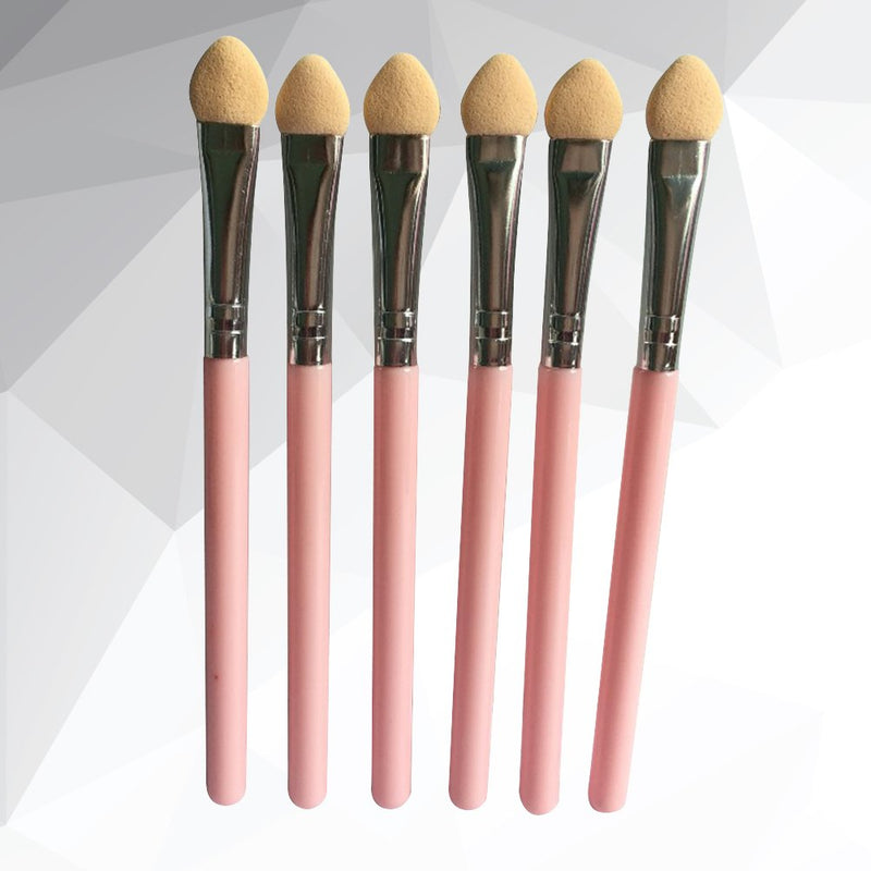 [Australia] - Lurrose 6PCS Portable Sponge Eye Shadow Brush Eyeshadow Applicators Slim Handle Brush Beauty Makeup Tool Paint Brushes for Women Girls 
