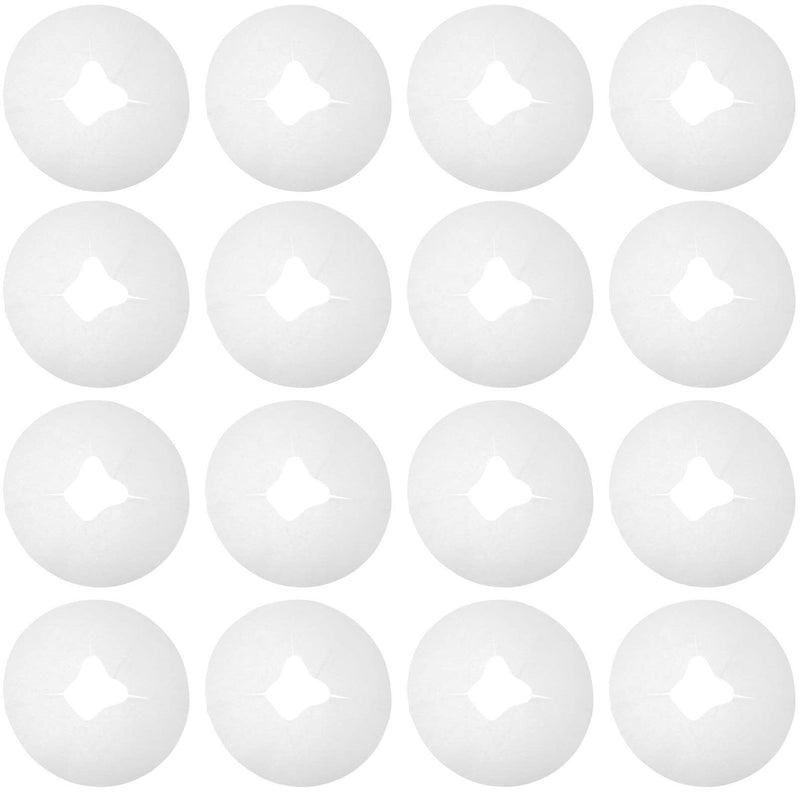 [Australia] - Ciieeo White Bed Sheet 100Pcs Disposable Face Massage Pads Face Cradle Covers Massage Face Covers for Massage Tables& Massage Chairs Round Pillow Covers 