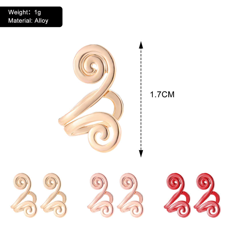 [Australia] - 3 Pairs Acupressure Earrings, Unisex Non-Pierced Acupressure Earrings, Fashionable Gifts for Women, Girl, Men Gold, Red, Rose Gold 