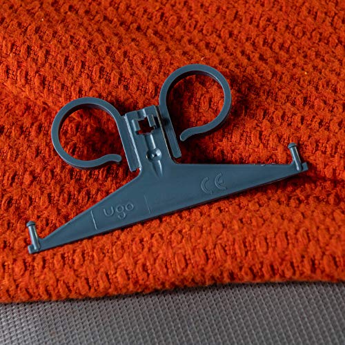 [Australia] - Ugo Hanger – Durable Easy Clean Catheter Night Bag Holder - Urine 2L Night Bag Hanger - Securely Hooks onto Chair Arms, Wheelchairs and Beds (Pack of 20) 