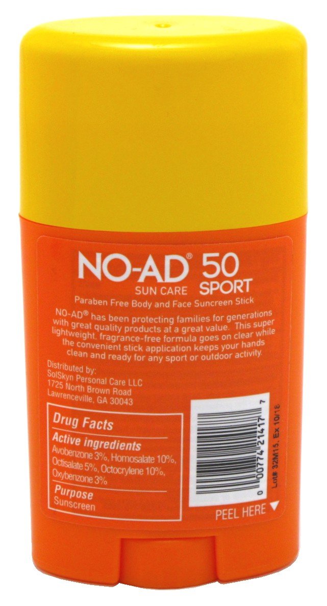 [Australia] - NO-AD Sport Sun Care Body and Face Stick SPF 50 1.5 oz 