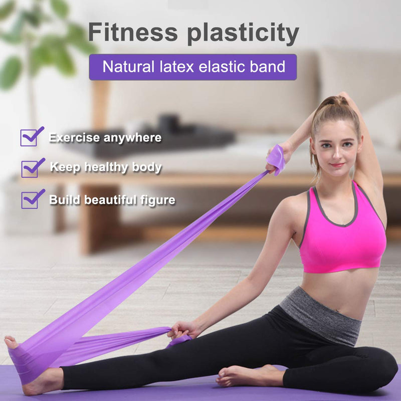 [Australia] - NATUCE 2 Pcs 1.5 M Resistance Exercise Rubber Bands, Unisex Elastic Stretch Bands Ideal For Pilates, Yoga, Rehab, Stretching, Ballet, Gym, Strength Training 