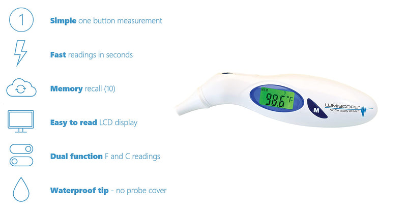 [Australia] - Lumiscope 2215 Digital Ear Thermometer 