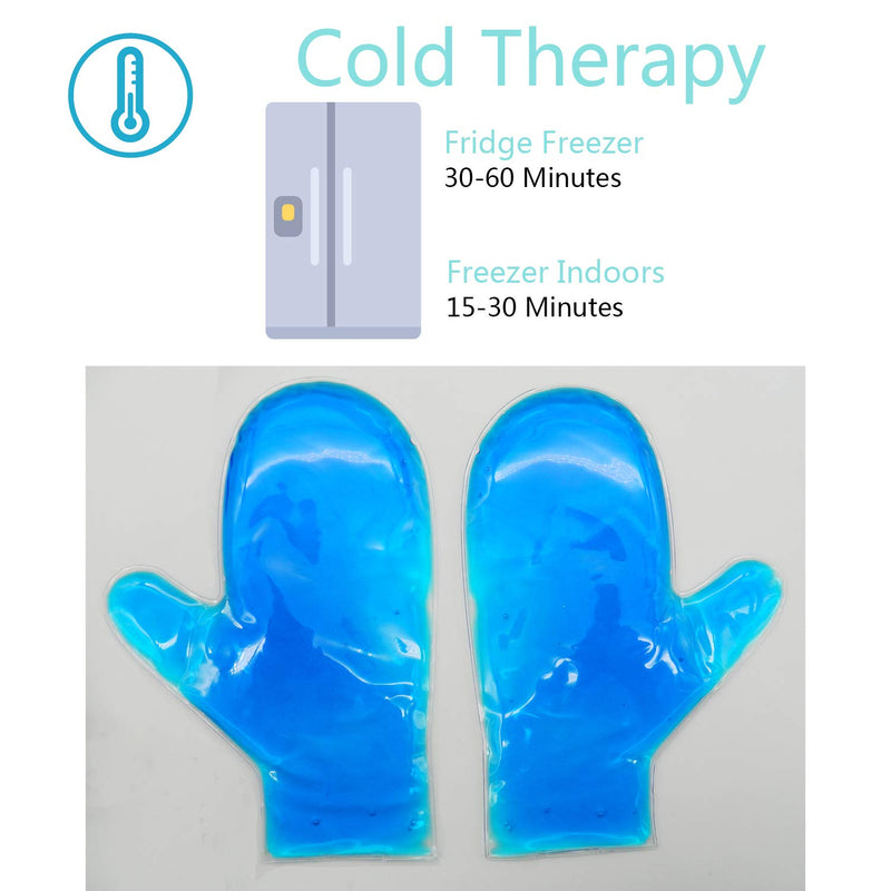[Australia] - Hot and Cold Hand Therapy Gloves, Hand Ice Pack, Ice and Heat Therapy Pain Relieving Mittens | Microwavable and Freezable, Arthritis, Finger and Hand Injuries, and Carpal Tunnel (Glove Ice Pack) Glove Ice Pack 