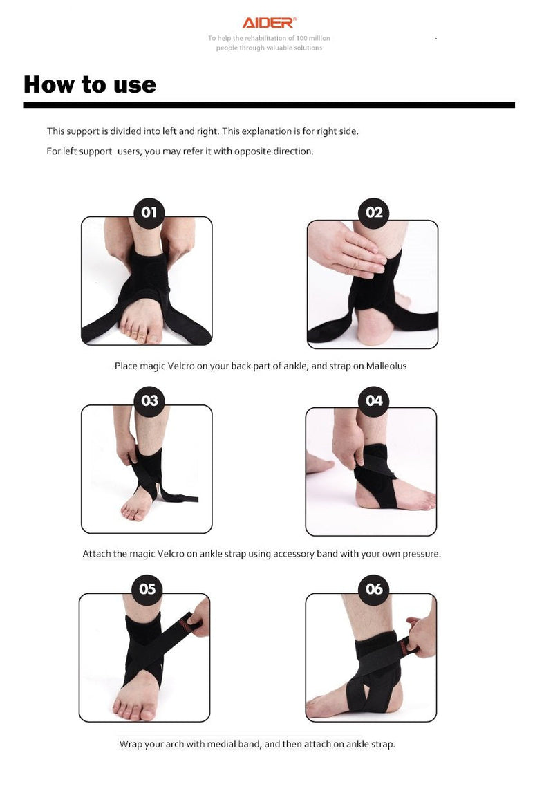 [Australia] - Aider Ankle Support Brace - for Injured Ankle Protection and Sprain Support, Plantar Fasciitis, Athletics, Injury Recovery, Joint Pain (Left) Left 