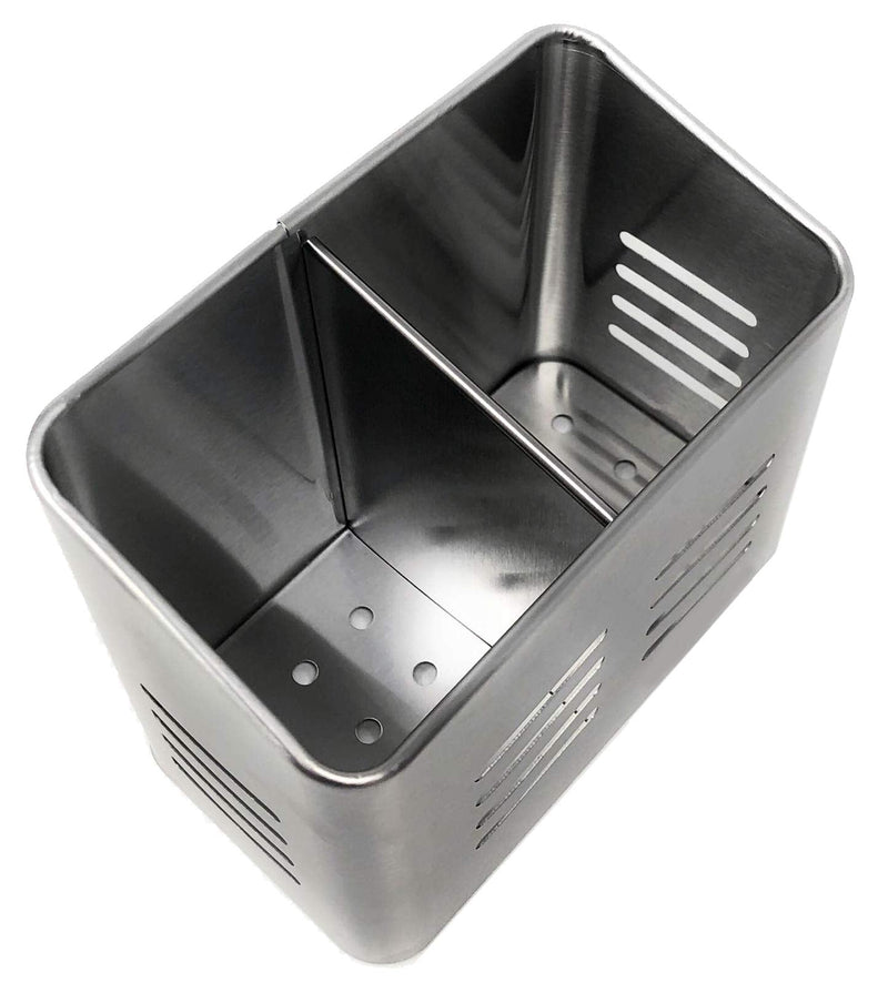 [Australia] - Space Home - Stainless Steel Cutlery Holder - Kitchen Utensil Holder - Cutlery Drainer - Pencil Holder - 16 x 9 cm Silver 