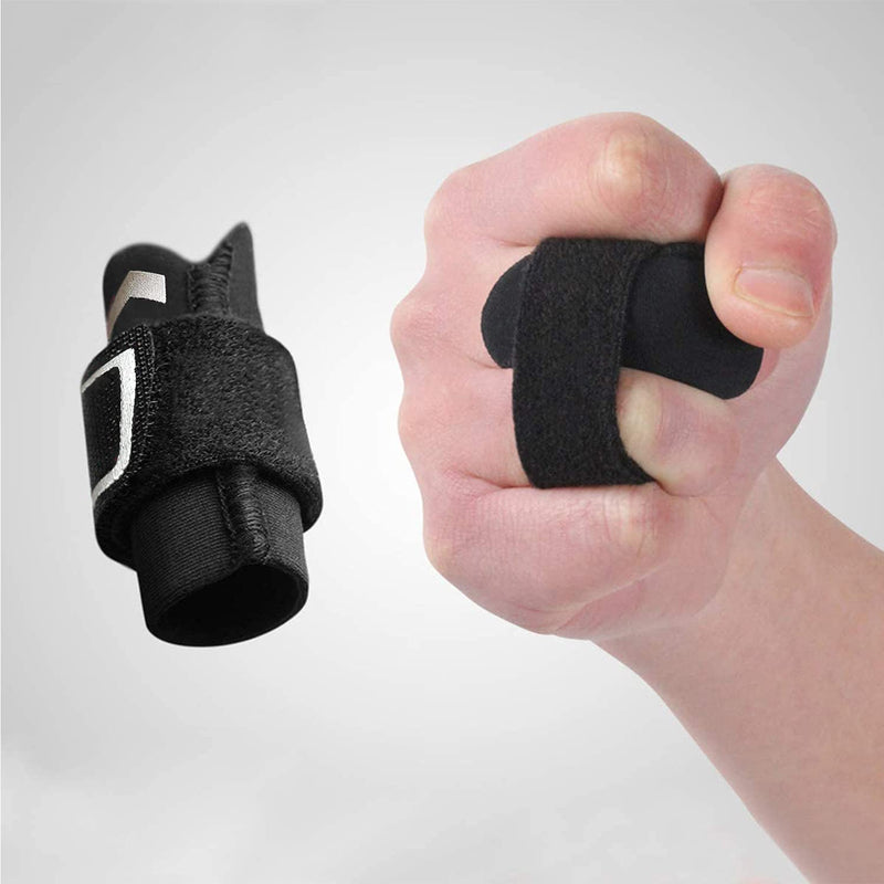 [Australia] - VHOPMORE Neoprene Finger Splints Wraps Adjustable Finger Brace Trigger Finger Buddy Splint Mallet Finger Guard for Arthritis Sport Finger Support Sleeves Protector for Basketball Volleyball Tennis - S 
