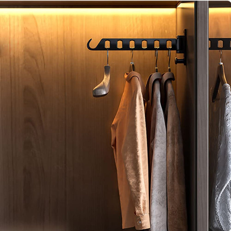 [Australia] - Lxoraziy Wall Mounted Clothes Hanger, Foldable Wall Clothes Airer, 180° Swivel Hanger, Wall Hook with Screw, for Laundry, Bathroom, Utility Room, Bedroom 