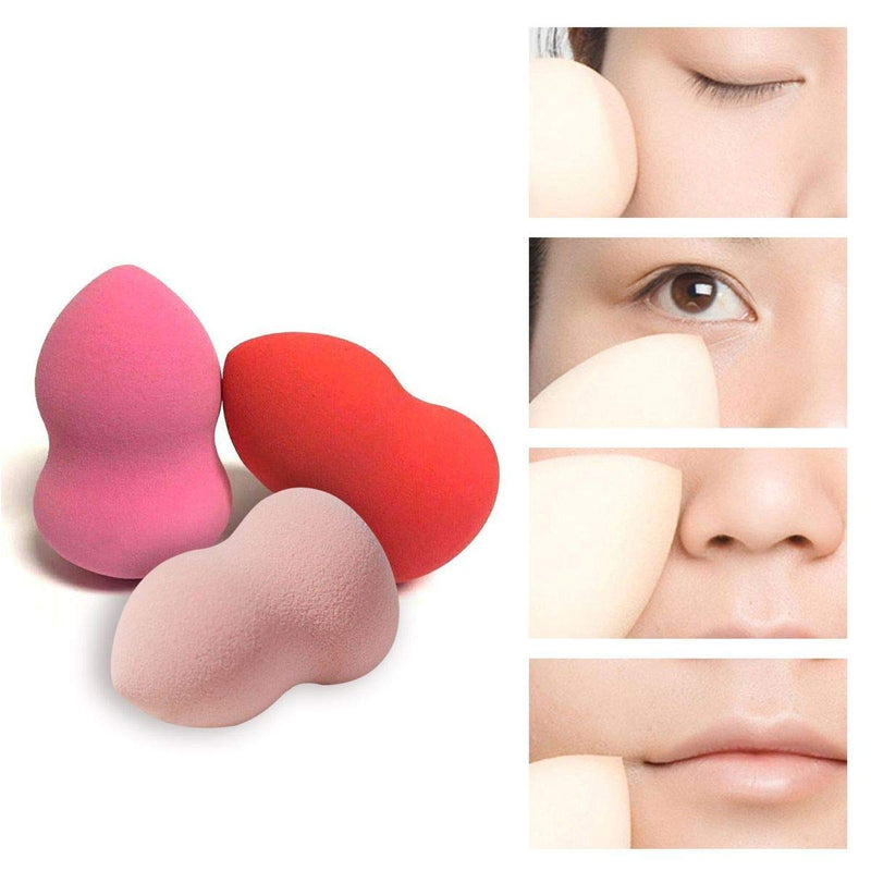 [Australia] - SIMPLOSOPHY 3 Pcs Makeup Sponge Set Blender Beauty Foundation Blending Sponge, Flawless for Liquid, Cream, and Powder, Multi-colored Makeup Sponges 