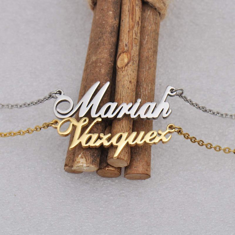 [Australia] - GR35Z9 Custom Customize Personalized Name Necklace for Womens Kaitlyn Gold 