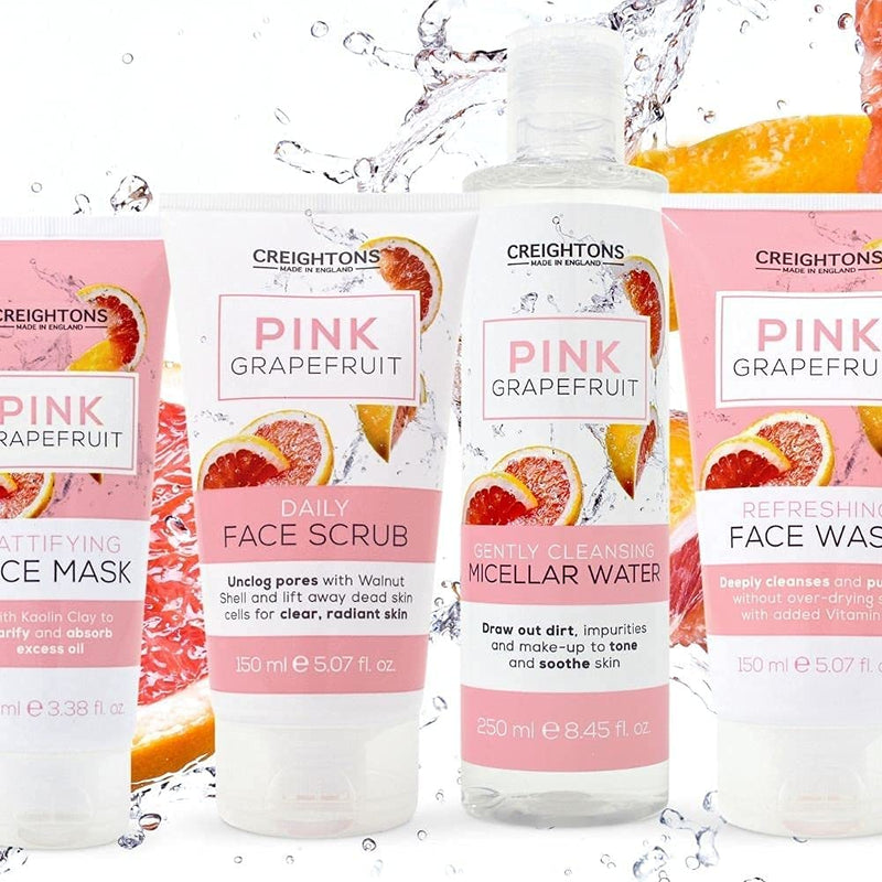 [Australia] - Creightons Pink Grapefruit Daily Face Scrub (150ml) - Unclog pores with Walnut Shell and lift away dead skin cells for clear, radiant skin. Dermatologically tested. 