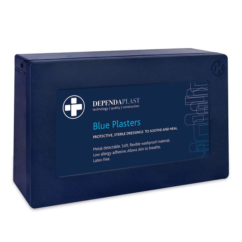[Australia] - Reliance Medical Sterile Dependaplast Assorted Blue Plasters in Blue Box - Pack of 120 Assorted Blue Plasters in Blue Box - Box of 120 