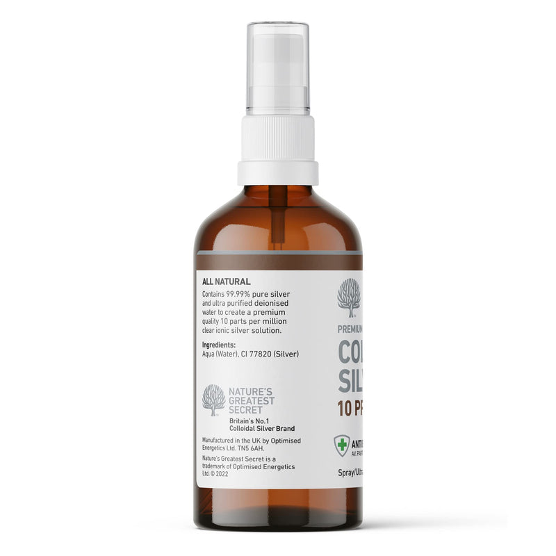 [Australia] - Nature's Greatest Secret Premium Quality Antibacterial 10ppm Colloidal Silver Spray 100ml 