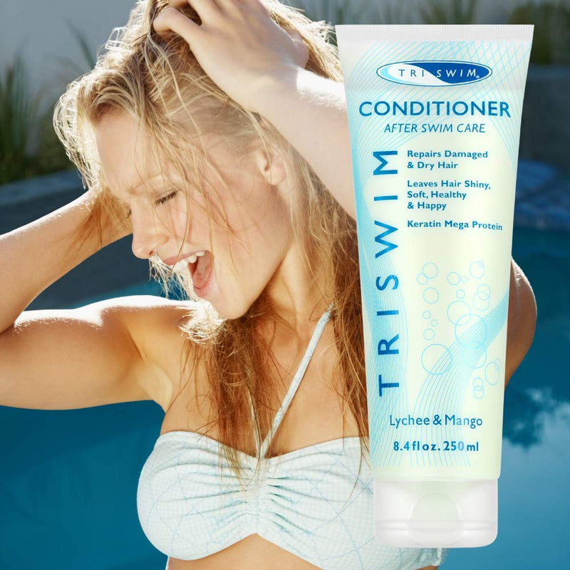 [Australia] - TRISWIM Moisturizing Hair Regenerating Conditioner For Swimmers Lychee Mango (250ml) 