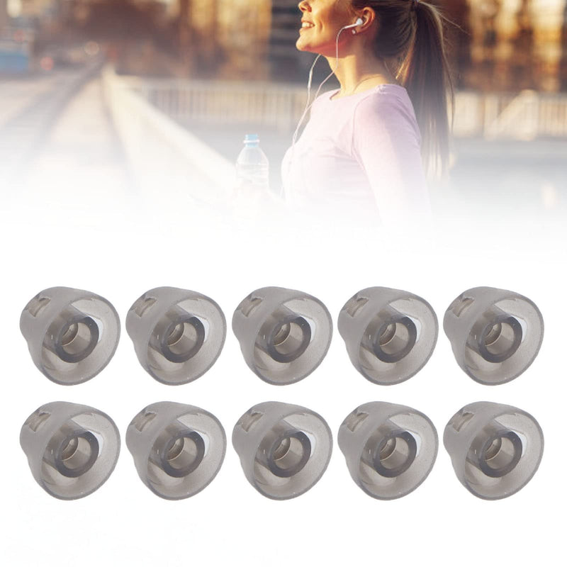 [Australia] - Agatige 10pcs Hearing Aids Dome, Open Domes Replacements Eartip Soft Silicone Earbud for The Elderly (Black - S) 