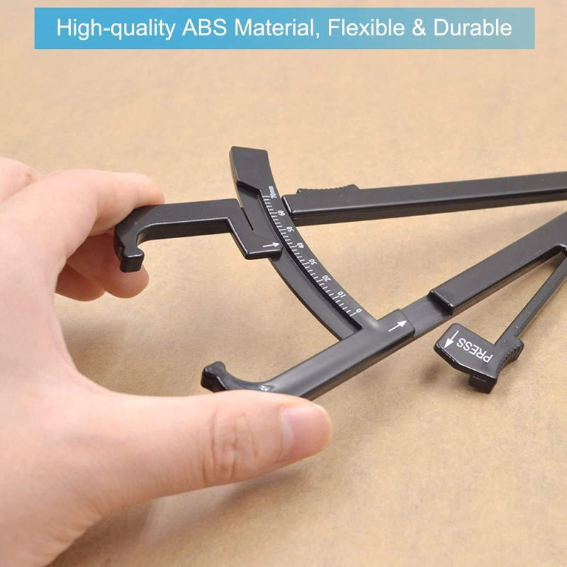 [Australia] - Fat Tester, [2 in 1] Personal Body Fat Tester Calipers with Tape Measure and Fat Charts Fitness, Accurate Measure Tape Health Analyzer 