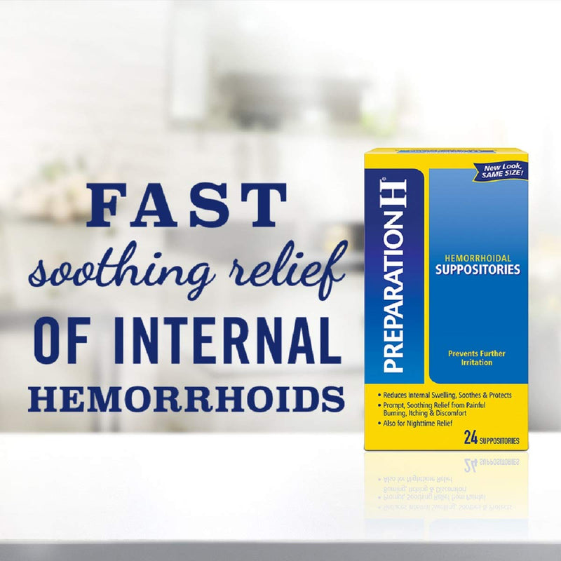 [Australia] - Preparation H Hemorrhoid Suppositories For Itching And Discomfort Relief - 48 Count 