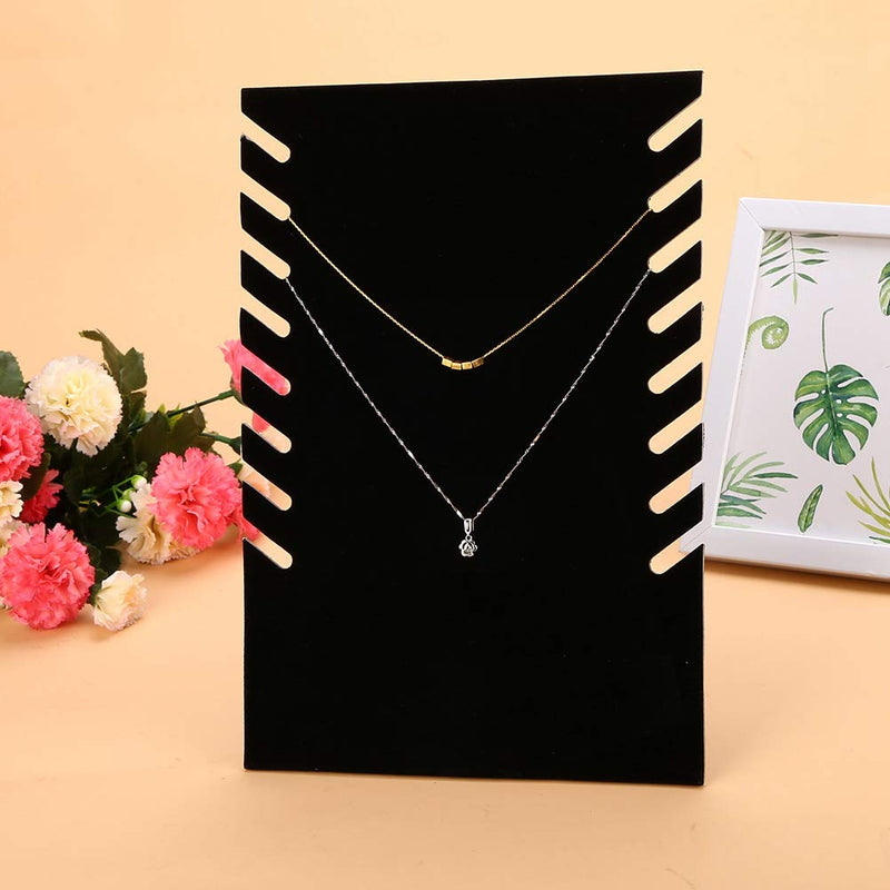 [Australia] - Jewelry Necklace Display Stand, Easel Black Necklace Jewelry Display Multiple Necklace Bust Organizer Stand Jewelry Stand Necklace Showcase Holder Pendant Chain Display Rack Jewelry Stand for Necklace 