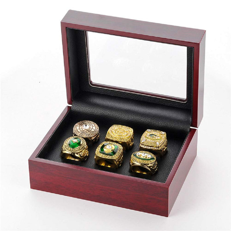 [Australia] - JunningGor Championship Big Heavy Ring Display Wooden Box (6 Hole) 