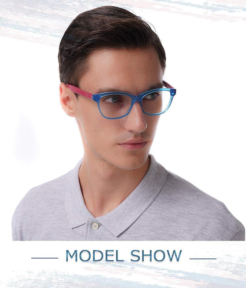 [Australia] - Fashion glasses men women clear lens square non prescription glasses crystal acetate Spectacles 
