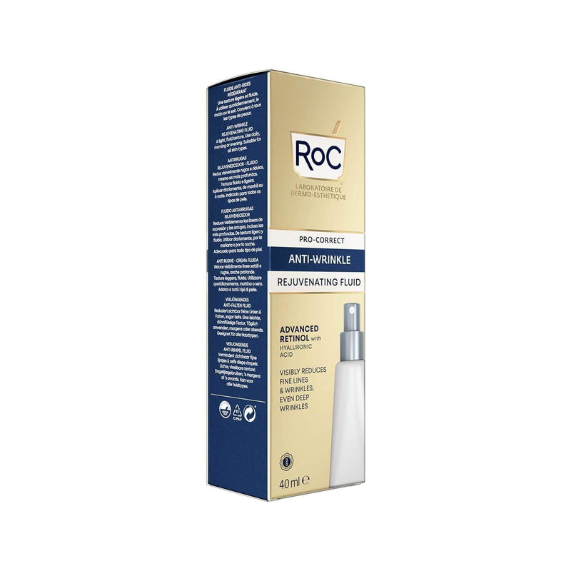 [Australia] - RoC - Retinol Correxion Pro-Correct Rejuvenating Fluid - Anti-Wrinkle and Ageing - Face Cream with Retinol and Hyaluronic Acid - 40 ml 