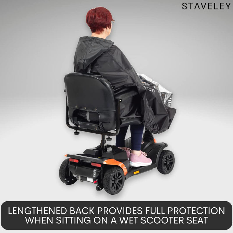 [Australia] - Staveley Standard Size Mobility Scooter Cape | Waterproof Rain Poncho Cover for Electric Scooters and Wheelchair | Perfect for Boot Scooters 