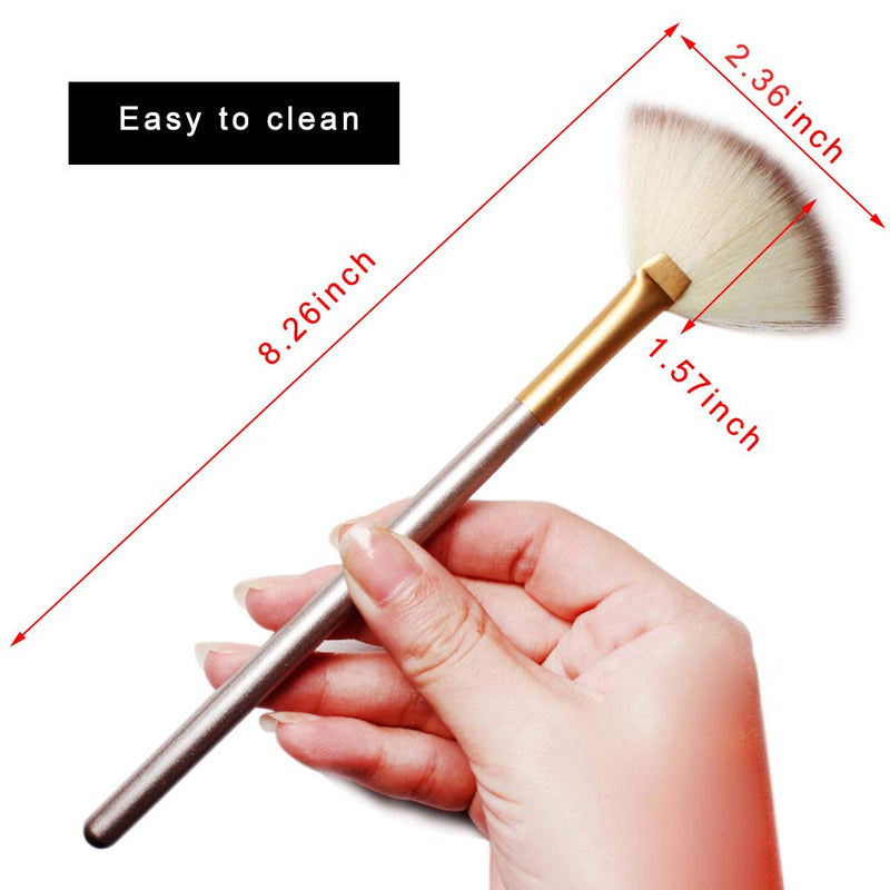 [Australia] - Slim Soft Facial Fan Brush,Makeup Cosmetic Multi Use, Mask Acid Applicator for Glycolic Peel Masques,Chemical Peel Brush,Pack of 5 