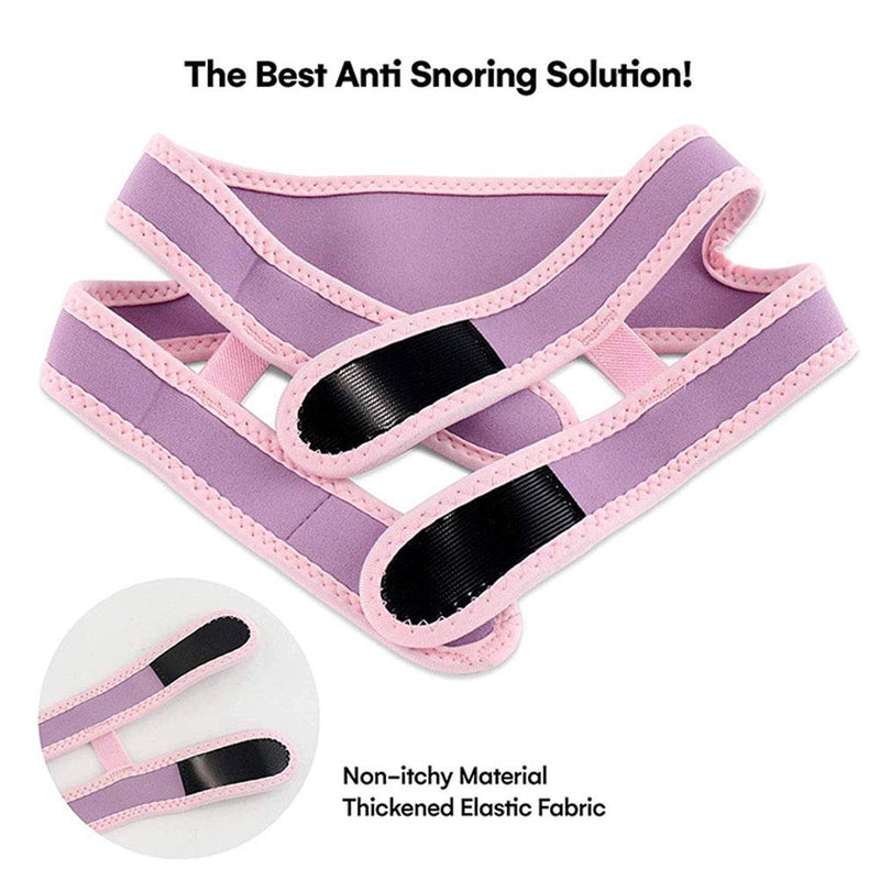 [Australia] - MUYDZ Anti Snore Chin Strap to Help Good Sleep Stop Snoring Sleep Aids Solution for Men Women Kids (Purple) Purple 