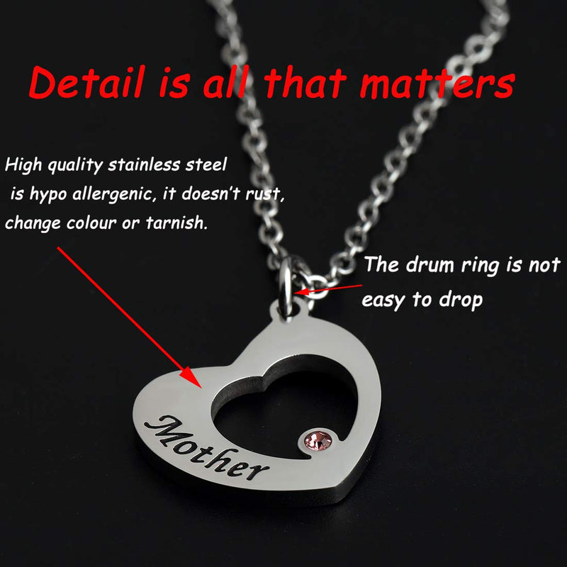 [Australia] - Zuo Bao Mother Daughter Necklace Mommy and Me Matching Heart Necklace mother&daughter necklace set 