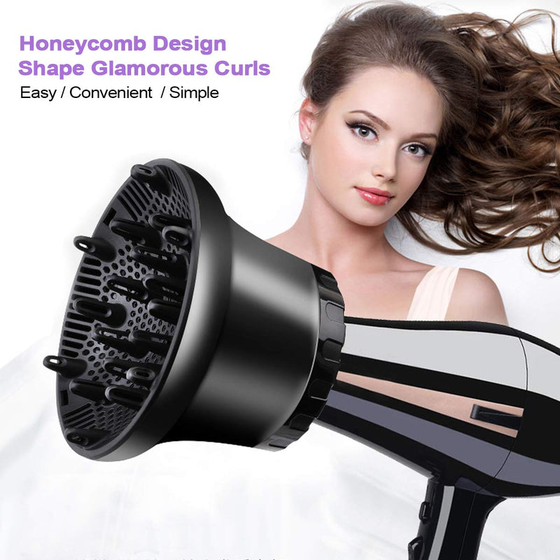 [Australia] - UUCOLOR Universal Hair Diffuser Suitable for 1.4 in to 2.6 in Adjustable Hair Dryer Diffuser Nozzle for Curly or Wavy Hair Styling 