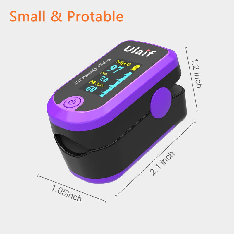 [Australia] - Finger Pulse Oximeter Fingertip, Portable Blood Oxygen Saturation Monitor for Heart Rate and SpO2 Level, Pulse Ox,Oximetro, O2 Monitor Finger for Oxygen,(Purple) 