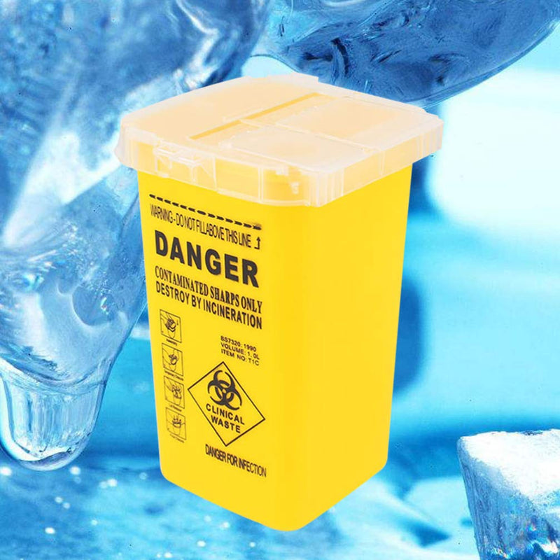 [Australia] - DOITOOL Container Needle Disposal Box Tattoo Medical Disposal Container Sharps Container Waste Box for Tattoo Supplies Yellow 