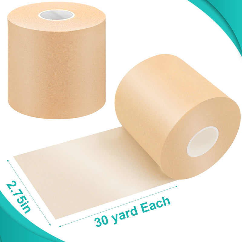 [Australia] - Dimora Pre Wrap Tape (4-Rolls) -Athletic Foam Underwrap for Sports, Protect for Ankles Wrists Hands and Knees, 2.75 Inches x 30 Yards - Beige Beige-4pcs Foam Tapes 