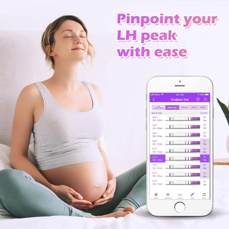 [Australia] - Premom Semi-Quantitative Ovulation Test Strips, Ovulation Predictor Kit with Smart Digital Ovulation Reader APP, Numerical Ovulation Tests, 20 LH Tests 