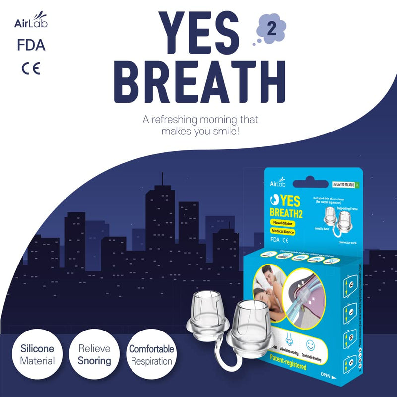 [Australia] - YES BREATH2 Anti Snoring Nose Clip, Effective Stop Snoring Devices Solution for Men Women, Snore Stopper Better Sleep, 4 Count(S, M, L, XL) in a Pack (Adult Size) Adult Size 
