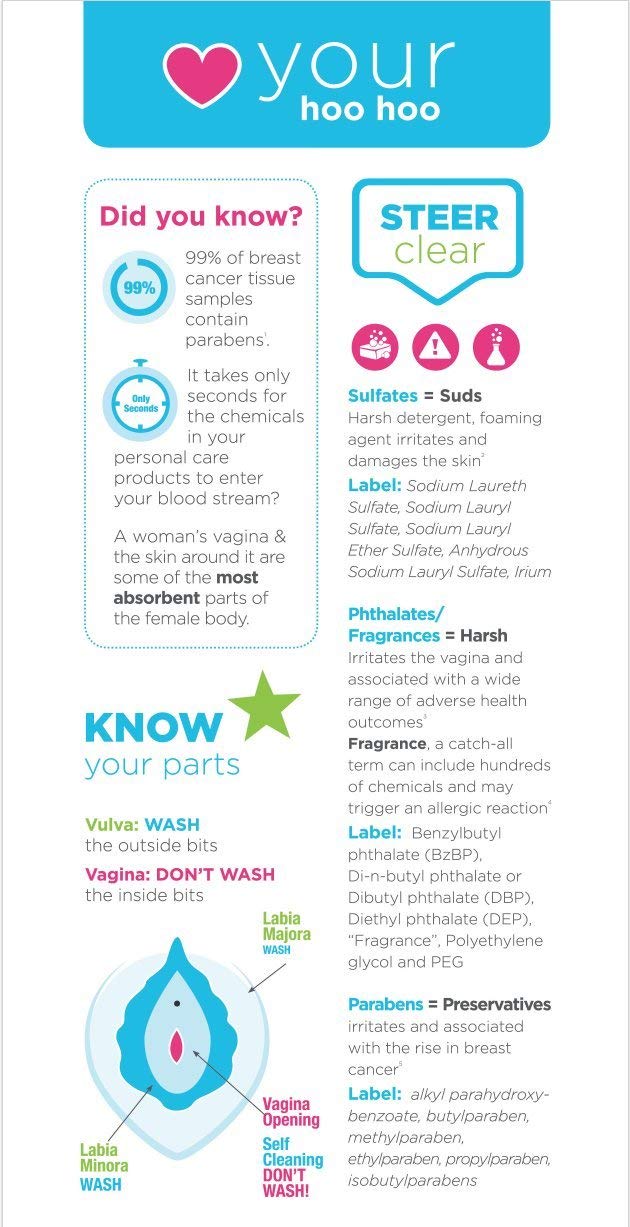 [Australia] - healthy hoohoo Gentle Feminine Wash - Fragrance-free and All Natural (4 fl oz) 