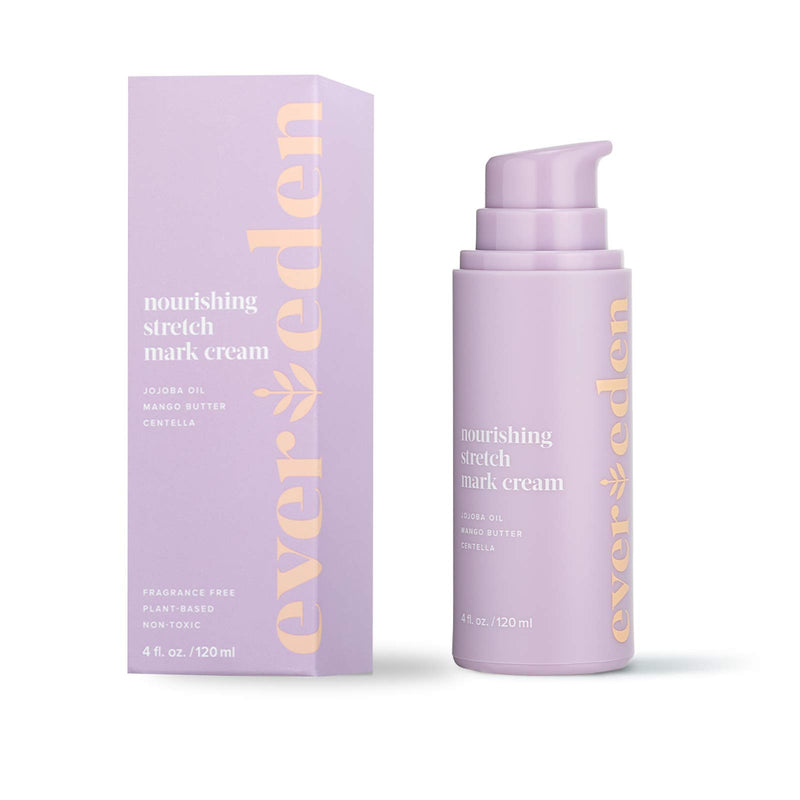 [Australia] - Evereden Nourishing Stretch Mark Cream, 4.0 fl oz. | Clean and Unscented Pregnancy Skincare | Natural and Plant Based | Non-toxic and Fragrance Free 