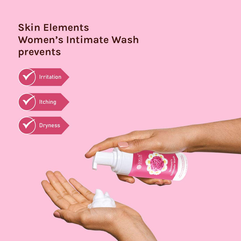 [Australia] - Skin Elements Intimate wash for Women (4.05 Fl Oz.) with Rose & Chamomile Water, Calendula & Aloe Vera Extracts | Prevents Itching, Irritation & Bad Odor | 