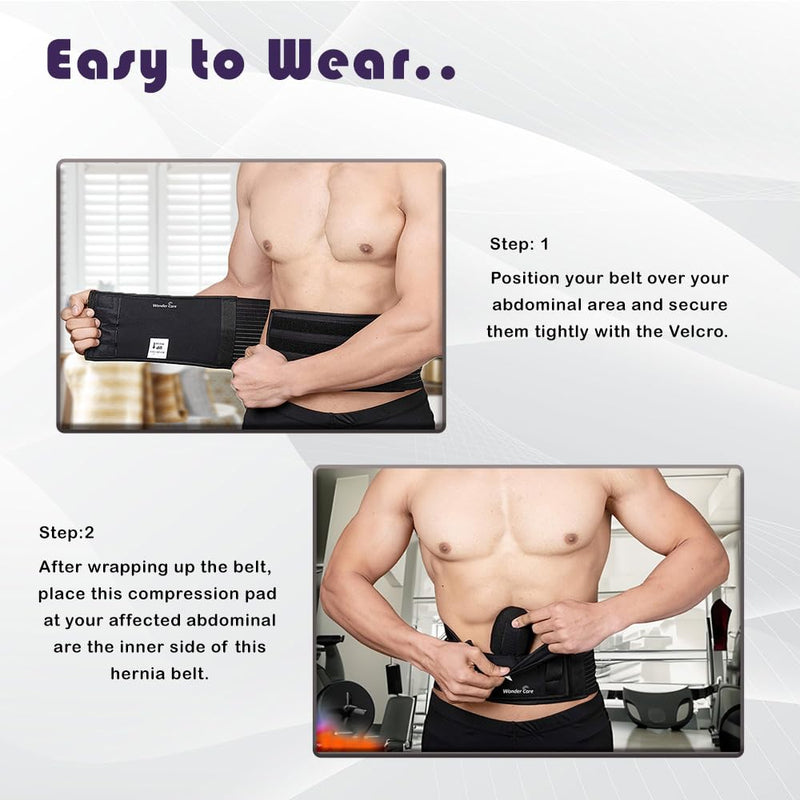 [Australia] - Wonder Care- Umbilical Hernia Support Belt Abdominal Binder for Belly Button Hernias or Navel Hernias, Hernia pain relief Brace-XXL Size XXL 