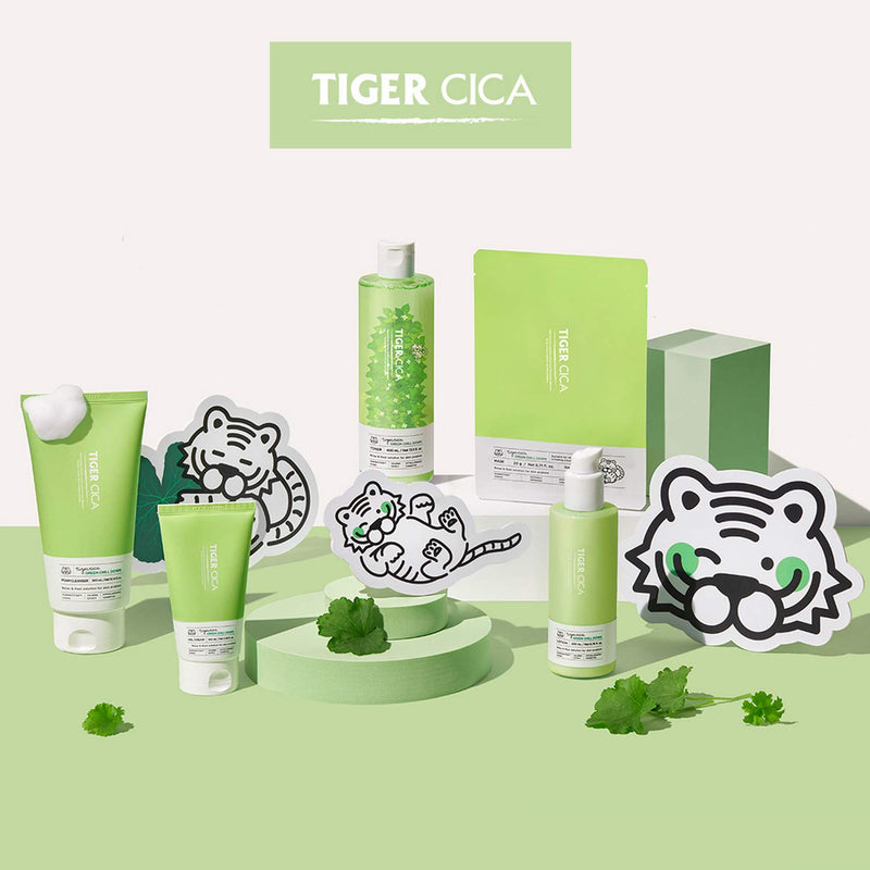 [Australia] - It'S SKIN TIGER CICA Green Chill Down Foam Cleanser 300ml (10.14 fl. oz.) - Sebum Control and Pore Purifying for Senstive and Troubled Skin, Dense Bubble Foam Cleaner with Refreshing and Cooling Effect 