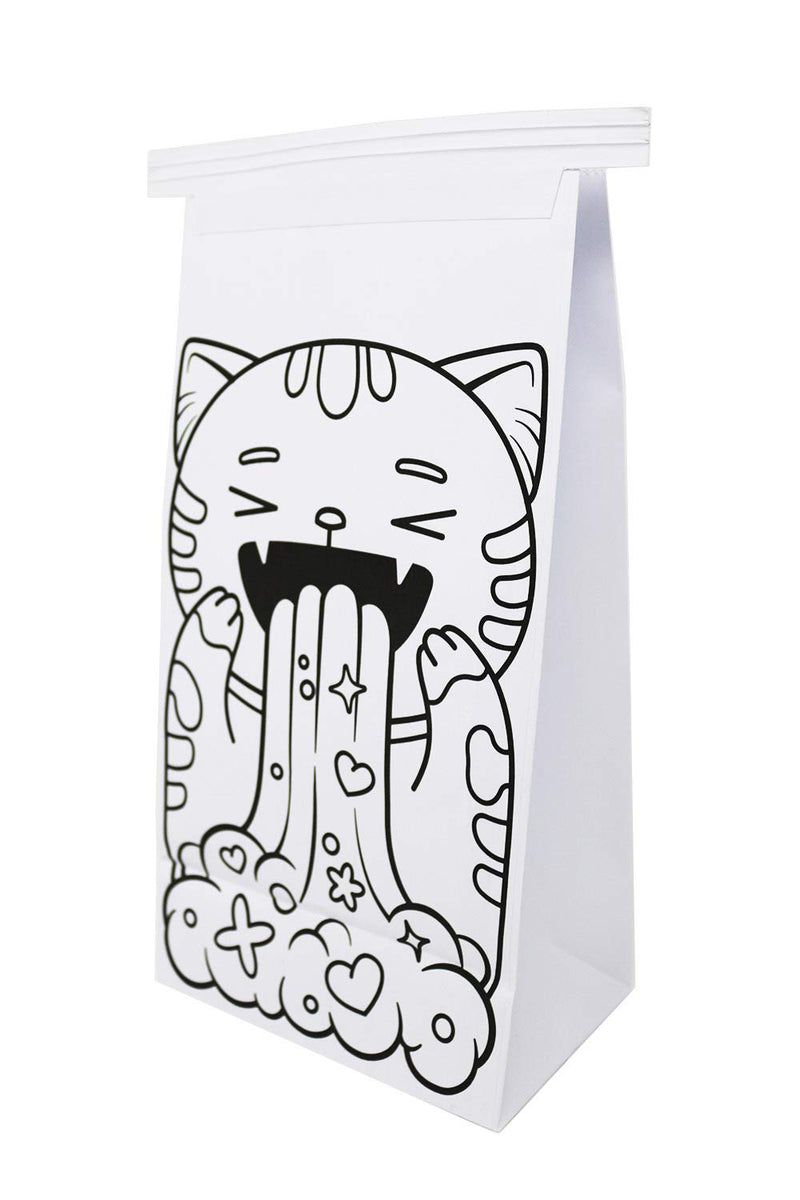 [Australia] - BIG FUDGE Sick Bags for Car Travel - 50pcs of 24 x 15 cm Vomit or Throw Up Bags - Disposable Motion Sickness Bag for Kids & Adults Emesis 