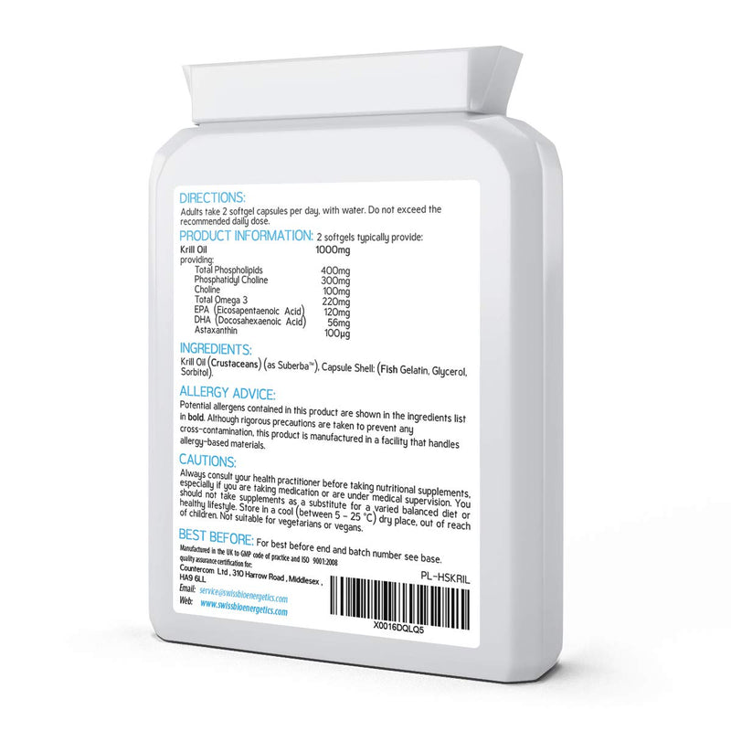 [Australia] - Superba Krill Oil Extract 500mg 60 Capsules - 100% Pure Cold Pressed Antarctic Eco Harvested 